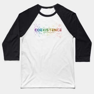 Rainbow logo Coexistence Baseball T-Shirt